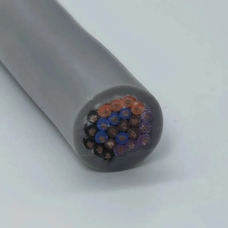 RVV Flexible Cable 24x0.2 mm2 (24AWG), Tinned Copper, SR-PVC, Grey, 8.4 mm