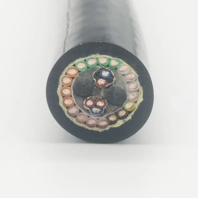 Underwater Umbilical Cable, 1-60 Cores, PE/TPEE/FEP Insulation, PUR Sheath, 100-2000 kg