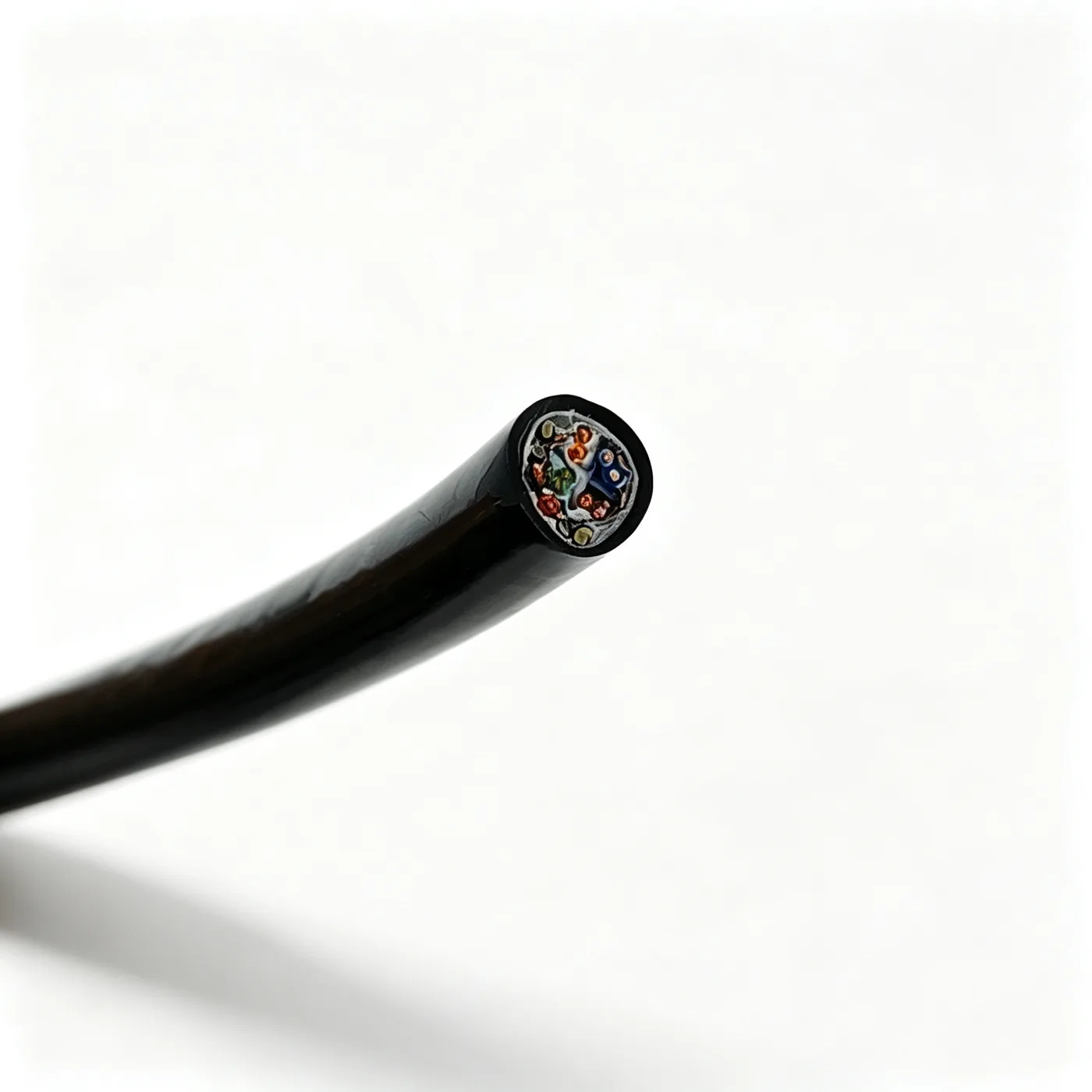 2×22AWG + STP CAT6 100 kg Longitudinally Watertight Optoelectric Cable, 8.4 mm