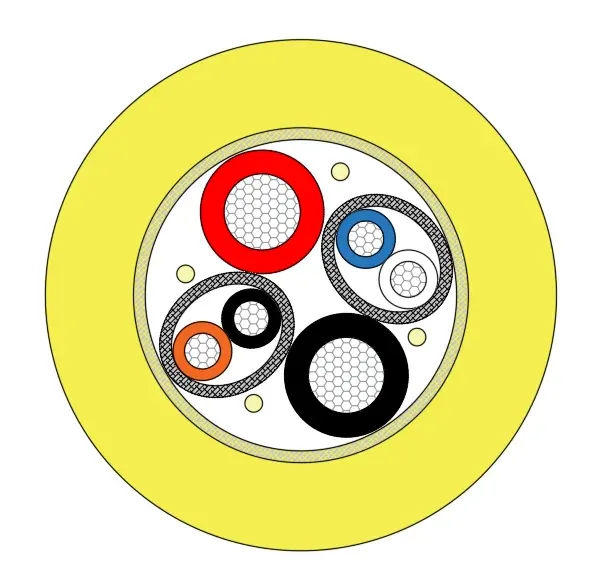 PDK71304 2×1.0 mm² + 2×2×0.2 mm² 100 kg Robot Joint Cable, 8.7 mm