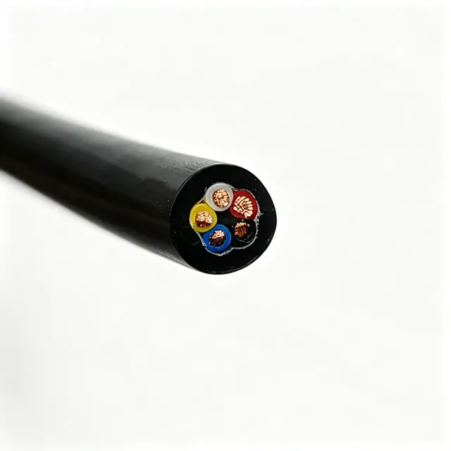 Watertight Cable 5x18AWG, Bare Copper, PVC Insulation, TPU Sheath, 7.6 mm