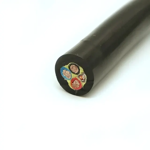 Umbilical ROV Cable – 1 Pair 24AWG + 3×12AWG, Kevlar 150 kg, PUR Sheath, OD 12.7 mm