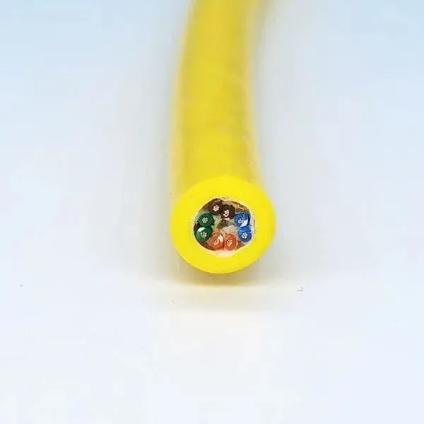 PDK81600-8-26 Yellow 8-Core Floating ROV Tether - 9.1 mm, 500 m
